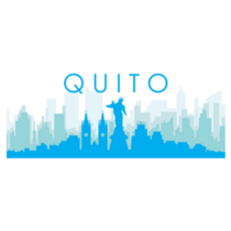 Blue Panoramic Quito Sticker
