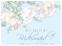 Blue Pastel Will You Be My Bridesmaid Sticker