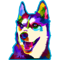 Blue Pop Art Sticker