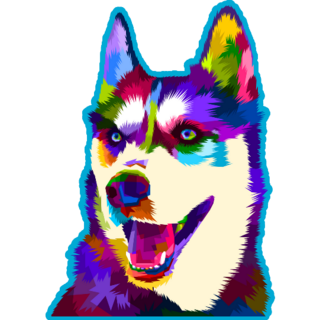 Blue Pop Art Sticker