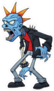 Blue Punk Zombie Sticker