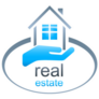 Blue Real Estate Hand Sticker 
