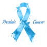 Blue Ribbon Prostate Cancer Illustration Sticker