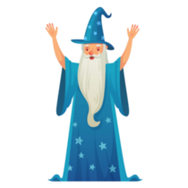 Blue Robe Wizard Sticker