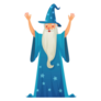 Blue Robe Wizard Sticker