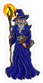 Blue Robed Wizard Sticker