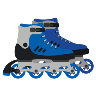 Blue Roller Skates Sticker