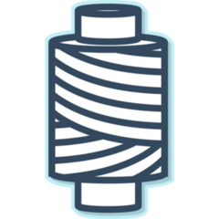 Blue Sewing Thread Sticker