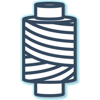 Blue Sewing Thread Sticker