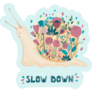 Blue Snail Slow Down Sticker