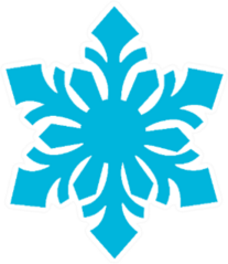 Blue Snowflake Icon Winter Sticker