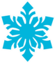 Blue Snowflake Icon Winter Sticker