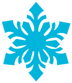 Blue Snowflake Icon Winter Sticker