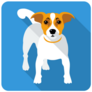 Blue Square Terrier Sticker