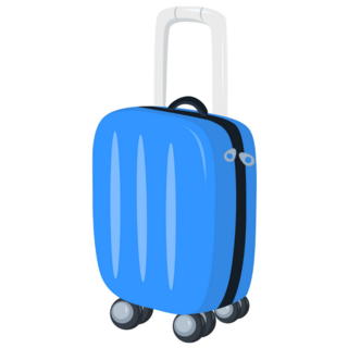 Blue Travel Suitcase Sticker