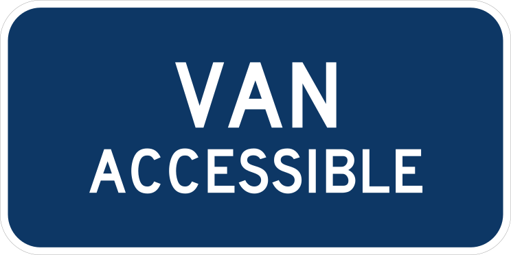 Blue Van Accessible Sticker