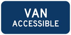 Blue Van Accessible Sticker