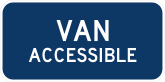Blue Van Accessible Sticker