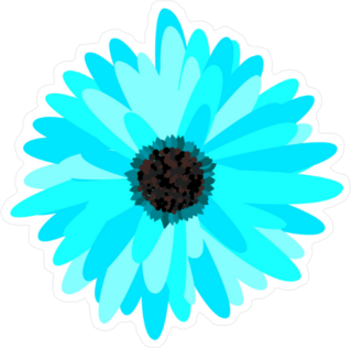 Blue Vector Daisy Sticker