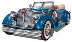 Blue Vintage Car