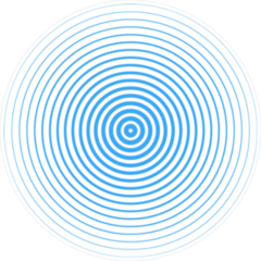 Blue Water Rings Circle Sticker