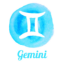 Blue Watercolor Zodiac Icon Sticker
