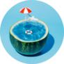 Blue Watermelon Summer Pool Sticker