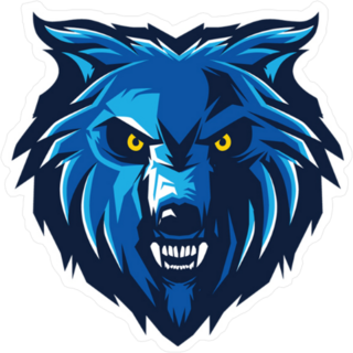 Blue Wolf Logo Mascot Sticker