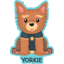 Blue Yorkie Icon Sticker