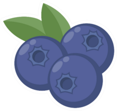 Blueberries Icon Sticker