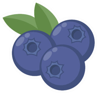 Blueberries Icon Sticker