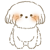 Blushing Maltese Sticker