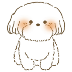 Blushing Maltese Sticker