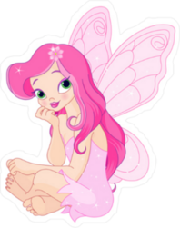 Blushing Pink Fairy Sticker