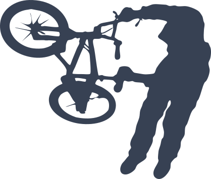 Bmx Bicyclist Doing A Trick Sticker