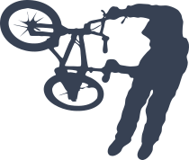 Bmx Bicyclist Doing A Trick Sticker