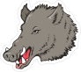 Boar Head Mascot Sticker