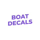 Custom vinyl lettering and numbering decals for boats