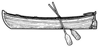 Boat Illustration Ink Line Art Sticker