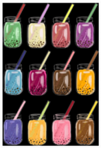 Boba Drinks Illustration Sticker