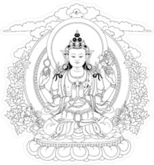 Bodhisattva Avalokiteshvara Sticker