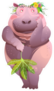 Body Positive Naked Shy Hippopotamus Sticker