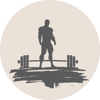 Bodybuilder And Barbell Silhouettes Sticker