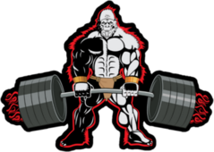 Bodybuilder Ape Sticker