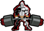 Bodybuilder Ape Sticker
