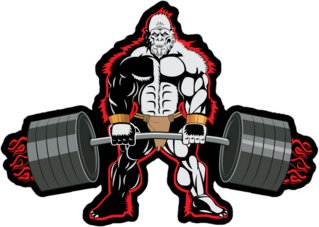 Bodybuilder Ape Sticker
