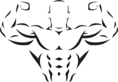 Bodybuilder Flexing Sticker