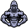 Bodybuilder Gorilla Sticker