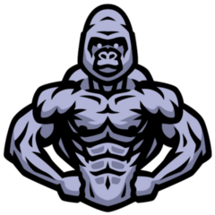 Bodybuilder Gorilla Sticker