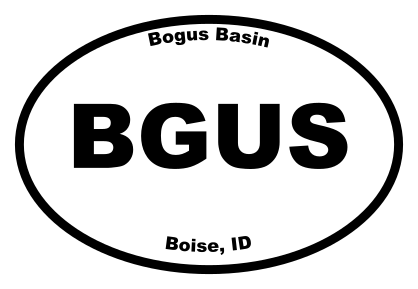 Bogus Basin Oval Sticker